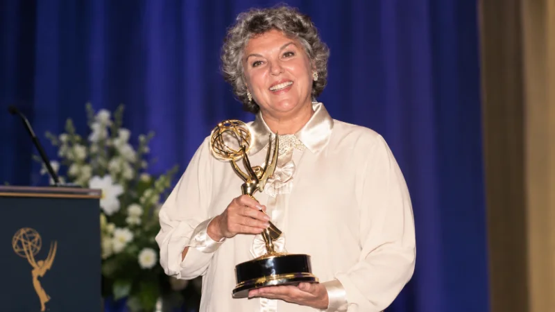 Tyne Daly backstage during her continued acting career
