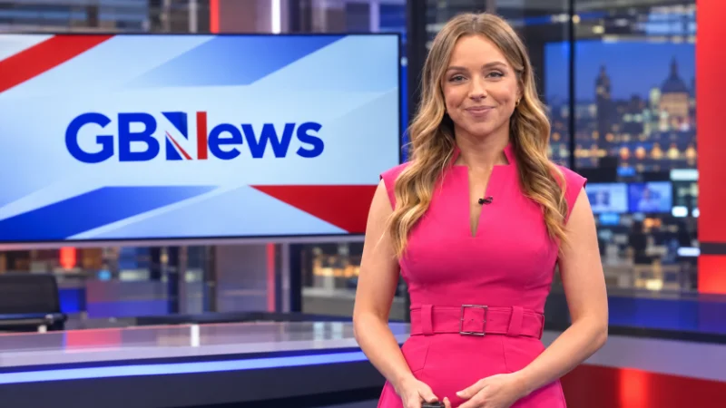 Sophia Wenzler reviewing a running order in a newsroom